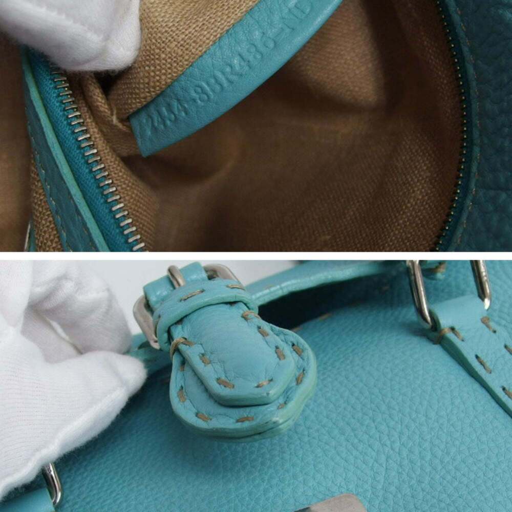 Fendi Selleria Mini Linda Bag Handbag Turquoise Blue - Picture 6 of 11